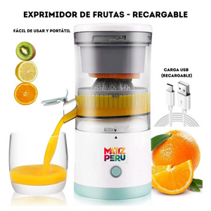 Exprimidor Eléctrico Portátil de Naranja y Frutas