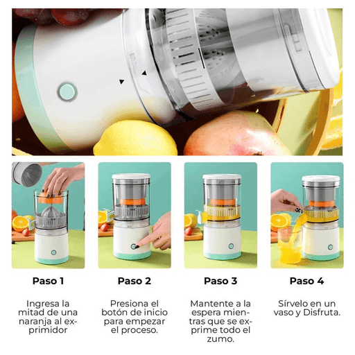 Exprimidor Eléctrico Portátil de Naranja y Frutas